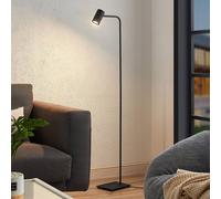 Floor Lamp 'Sanad' (Modern) in Black Made of Metal for e.g. Living Room & Dining Room (1 Light Source, GU10) from Lindby | Standard Lamp