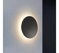 Lindby Selinel LED outdoor wall lamp, black, 23 cm, house number