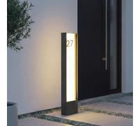 Lindby Selqa LED path light, house number, anthracite, IP65