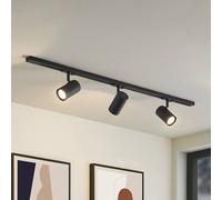 Lindby single-circuit track lighting system Linaro, GU10, 3-bulb, black