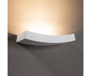 Lindby Slightly curved wall light Leander, paintable
