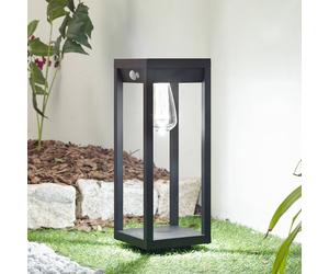 Lindby Smart LED solar pedestal light Enea, sensor, CCT, RGB