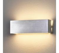 Lindby Square aluminium LED wall lamp Ranik