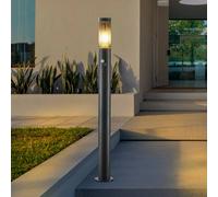 Lindby Statius path light, anthracite, iron, sensor