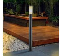 Lindby Statius path light, anthracite/opal, iron, 100 cm