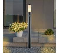 Lindby Statius path light, anthracite/white, sensor, 100cm