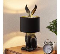 Lindby table lamp Lorentina, 56 cm, rabbit, black, textile