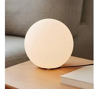 Lindby Table Lamp Marike (Modern) in White Made of Glass for e.g. Living Room & Dining (1 Light Source, E27) from Desk Lamps
