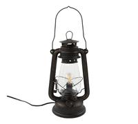 Lindby Table Lamp Raisa (Antique, Vintage) in Brown Made of Metal for e.g. Living Room & Dining (1 Light Source E14) from Desk Lamps