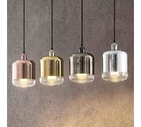 Lindby Tallinn hanging light, glossy lampshades