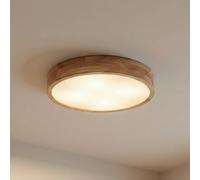 Ceiling Light 'Tanju' dimmable) in Brown Made of Wood for e.g. Living Room & Dining Room (4 Light Sources, E27) from Lindby | Ceiling lamp, lamp