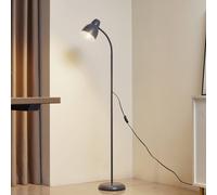 Lindby Tebbi floor lamp, grey, metal, height 150 cm