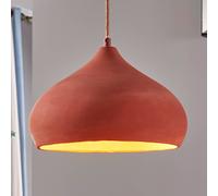 Lindby Terracotta pendant light Fiona, attractive shape