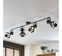 Lindby Ceiling Light Tilen dimmable (Industrial Design) in Black Made of Metal for e.g. Living Room & Dining (4 Light Sources, GU10) from Ceiling lamp