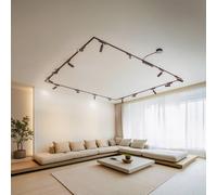 Lindby Track lighting system 48V Lumaro spots 16-flg. black Ø4cm dimmable