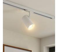 Lindby track spotlight Linaro, GU10, Ø 6 cm, white, 1-phase