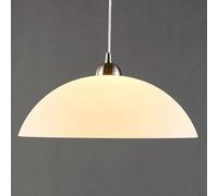 Lindby Valeria pendant light, white, glass, Ø 40 cm, E27