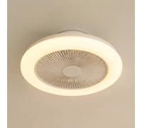 Lindby Vedin LED ceiling fan, white, DC, Ø 45 cm, RGBW