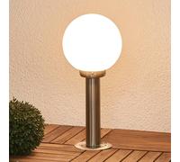 Lindby Vedran pillar light, height 45 cm, PMMA, stainless steel