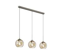 Lindby Vintage Glass Pendant Light, Industrial Ceiling Lights Clear Ball Shade Lighting for Kitchen Island Dining Room Bedroom Breakfast bar Lights 150cm