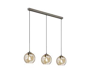 Lindby Vintage Glass Pendant Light, Industrial Ceiling Lights Clear Ball Shade Lighting for Kitchen Island Dining Room Bedroom Breakfast bar Lights 150cm
