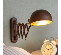 Lindby wall lamp Curtis, rust-coloured, adjustable, 57 cm, E14