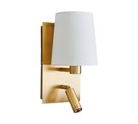 Lindby Wall Light Aiden in Bronze Made of Textile for e.g. Living Room & Dining (1 Light Source,) from wall Lighting, lamp