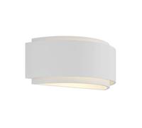 Lindby Wall Light 'Cassian' Dimmable Modern White Plaster/Clay Wall Lamp 32 cm (W) x 13 cm (H) for Living Room, Dining Room, Home Office