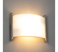 Lindby wall light Filippa, 31 cm, nickel, glass, E27