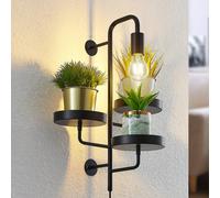 Lindby wall light Hanjo, height 50 cm, black, metal