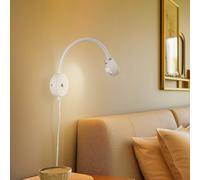 Lindby wall light Jyla, white, lens, 4,200 K, GX53, flexible arm