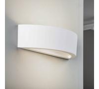 Lindby wall light Konstantin, width 30 cm, white, plaster, E14