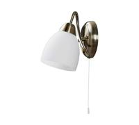 Lindby Wall Light Mael (Antique, Vintage) in Bronze Made of Glass for e.g. Living Room & Dining (1 Light Source E14) from wall Lighting lamp