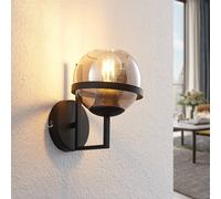 Lindby Wall Light 'Marinka' Modern Black Metal Dimmable (1 Light Source, E27) for Living Room & Dining Room