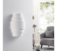 Lindby wall light Marit, height 30 cm, white, plaster, E14