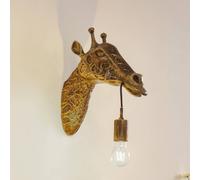 Lindby wall light Nirvathia, 35 cm, giraffe, brass-coloured