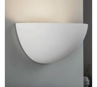 Lindby wall light Pascali, height 13 cm, white, plaster