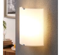 Lindby wall light Phil, white, glass, height 21cm, set of 3