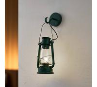 Lindby wall light Raisa, green, metal, lantern, E14