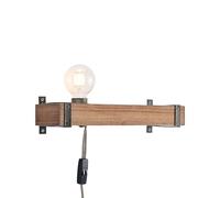 Lindby Wall Light Sverina in Brown Made of Wood for e.g. Living Room & Dining (1 Light Source, E27) from wall Lighting lamp