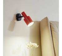 Lindby wall spotlight Ovelia, orange/black, metal, E27