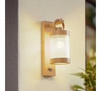 Lindby Outdoor Wall Light Yrene dimmable with Motion Detector (Modern) in Cream Made of Aluminium (1 Light Source, E27) from wall lamp for Exterior/Interior Walls House Terrace und Balcony