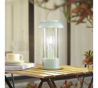 Lindby Yvette LED rechargeable table lamp, green, IP44, touch dimmer
