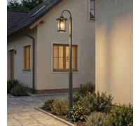 Lindby Zayn outdoor light, black, 1-bulb, height 220 cm, IP65
