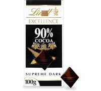 Linddt Excellence Dark 90% Cocoa Chocolate Bar 100G