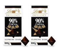 Linddt Excellence Dark 90% Cocoa Chocolate Bar 100G (Pack of 2)