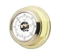 LINDEMANN Analog barometer with open movement, made of brass