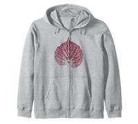 Linden Leaf/Botany Nature & Forest 3 Zip Hoodie