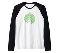 Linden Leaf/Botany Nature & Forest Raglan Baseball Tee