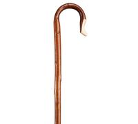 Linden Leisure Chestnut Shepherds Crook Walking Stick Cane 4 foot 6 Hiking Staff Stave 4'6" Natural Rustic